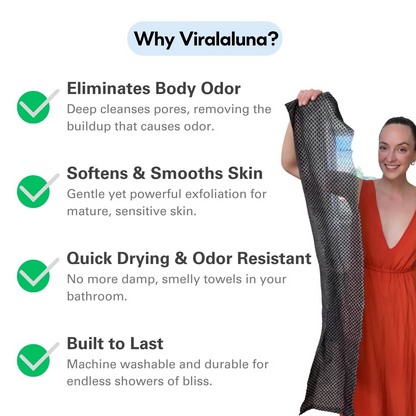 Viralaluna Exfoliating Antibacterial Shower Towel