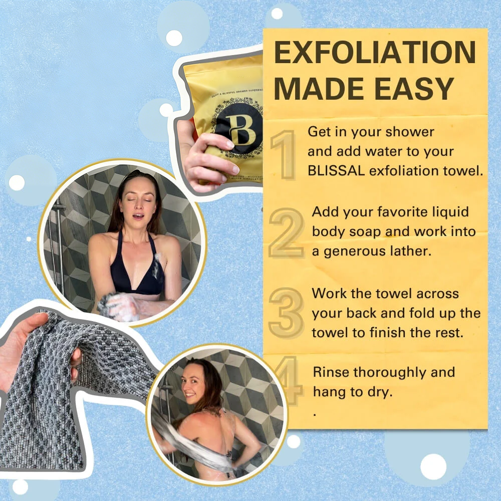 Viralaluna Exfoliating Antibacterial Shower Towel